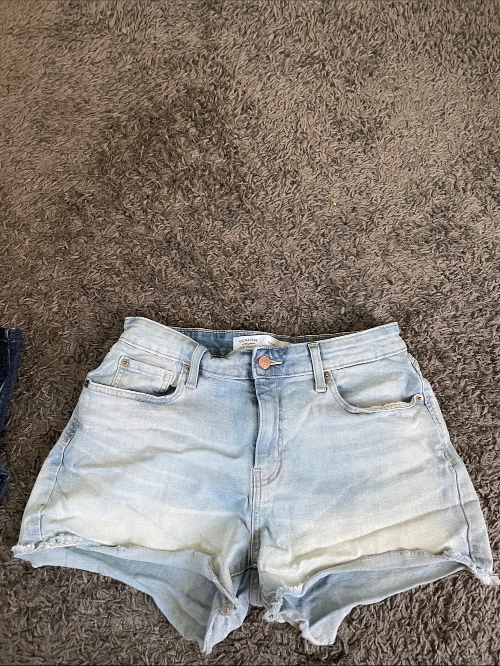 Signature by Levi Strauss Light Blue Denim Cutoff Shorts